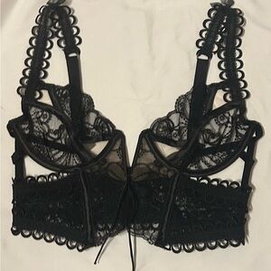 For Love & Lemons Black Lace Bralette
